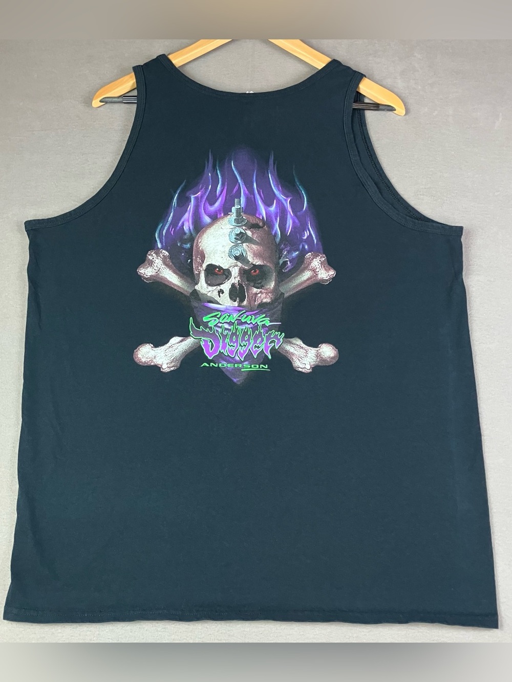 Son-Uva Digger Monster Truck Jam Black Tank Top Graphic Shirt Black Size XL. In